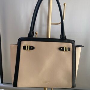 Liz Claiborne Black and Tan Tote Bag
